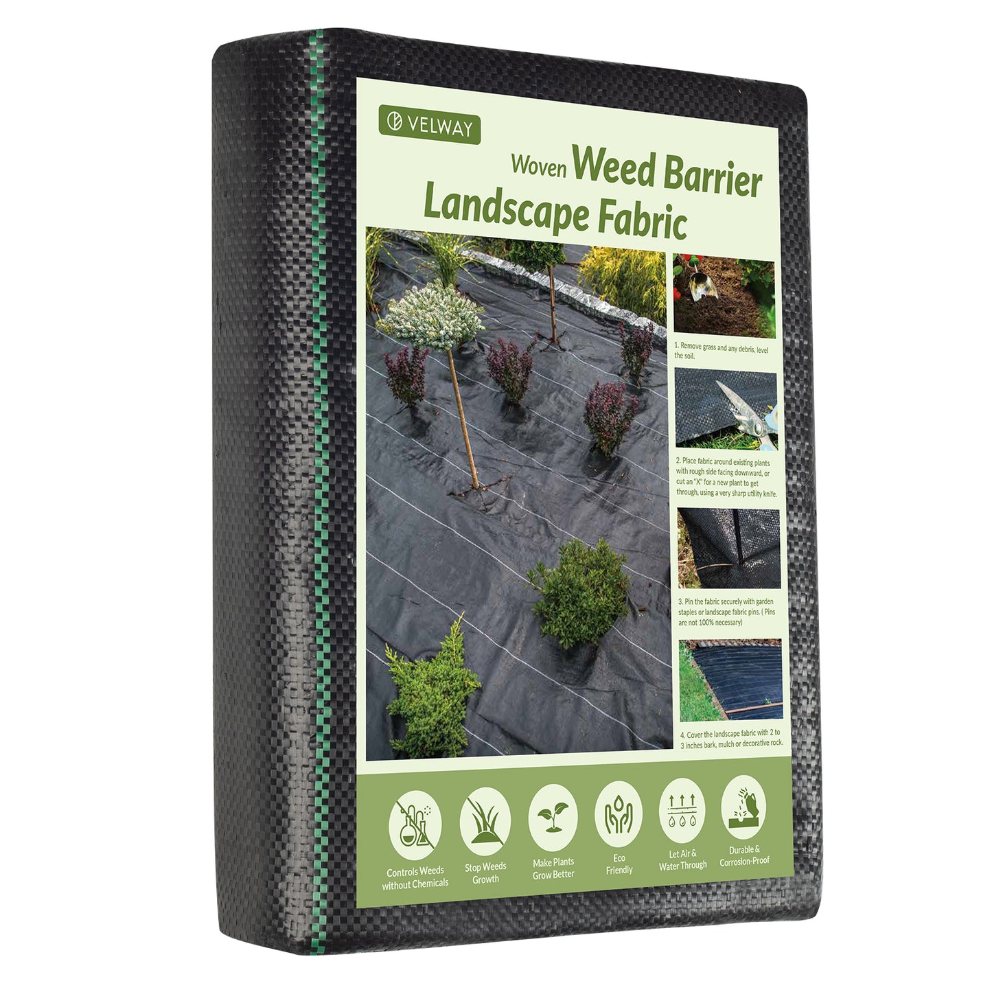 Velway Weed Control Fabric Garden Extra Strong 2 x 5 m