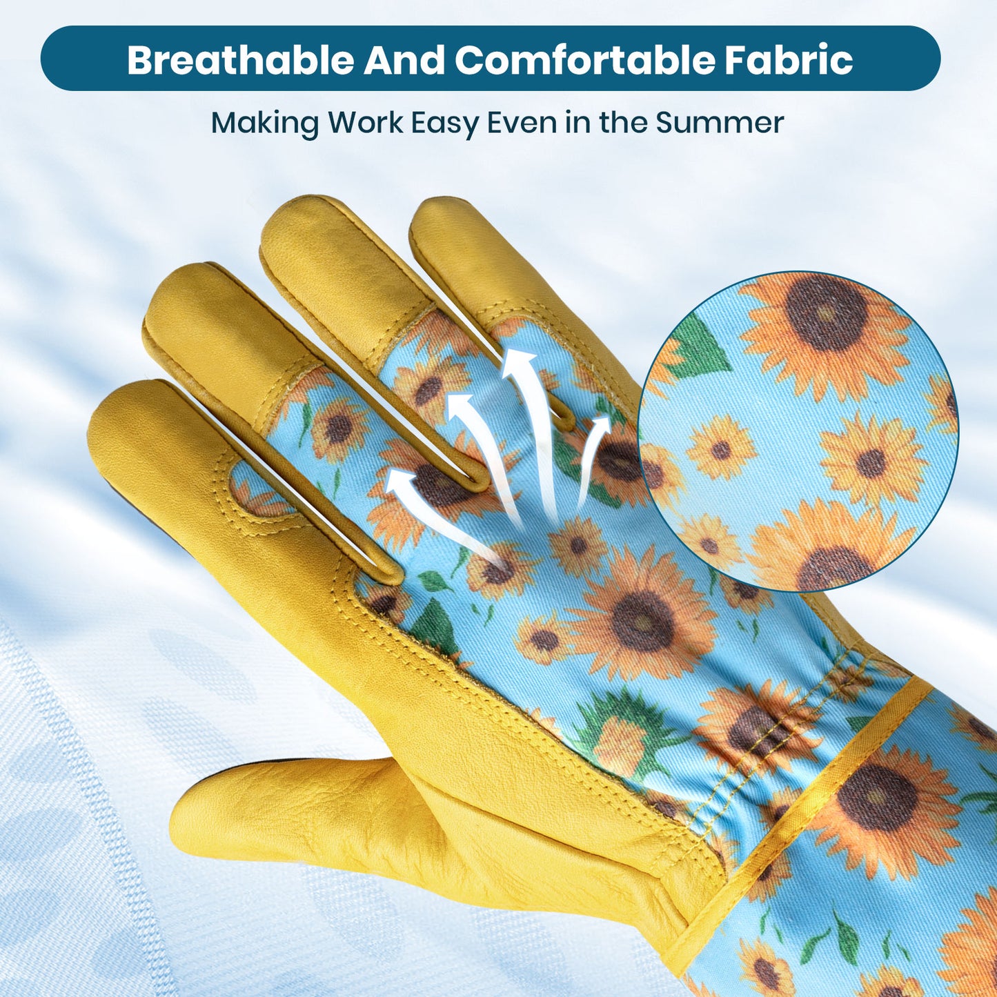 Velway Long Gardening Gloves for Women - Thorn Proof & Rose Pruning Forearm Protection Garden Gloves