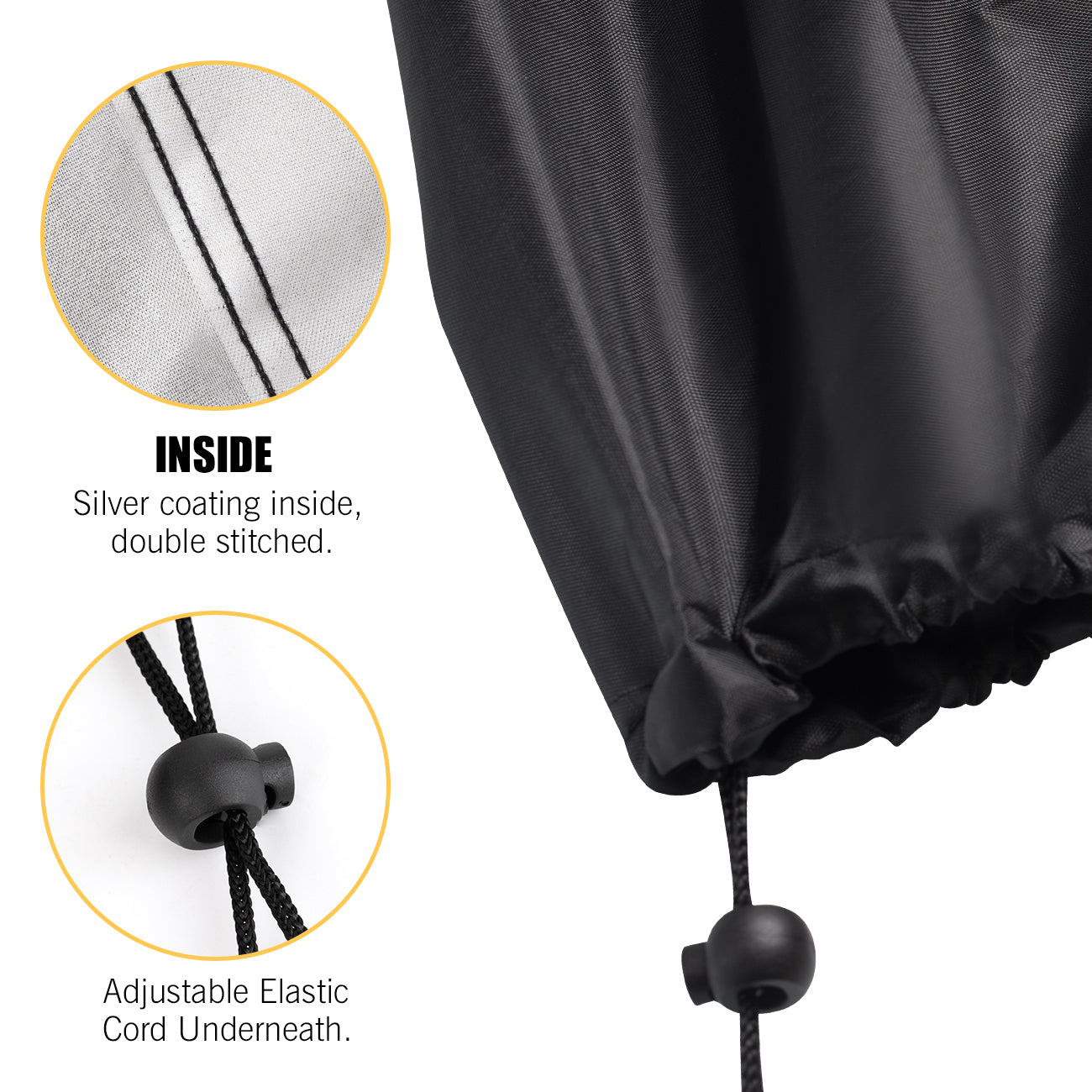 Velway Barbecue cover, charcoal grill, kettle grill, rain proof, BBQ cover, protective cover, dustproof, round tarpaulin, grill protection (71 x 68 cm) FT0316