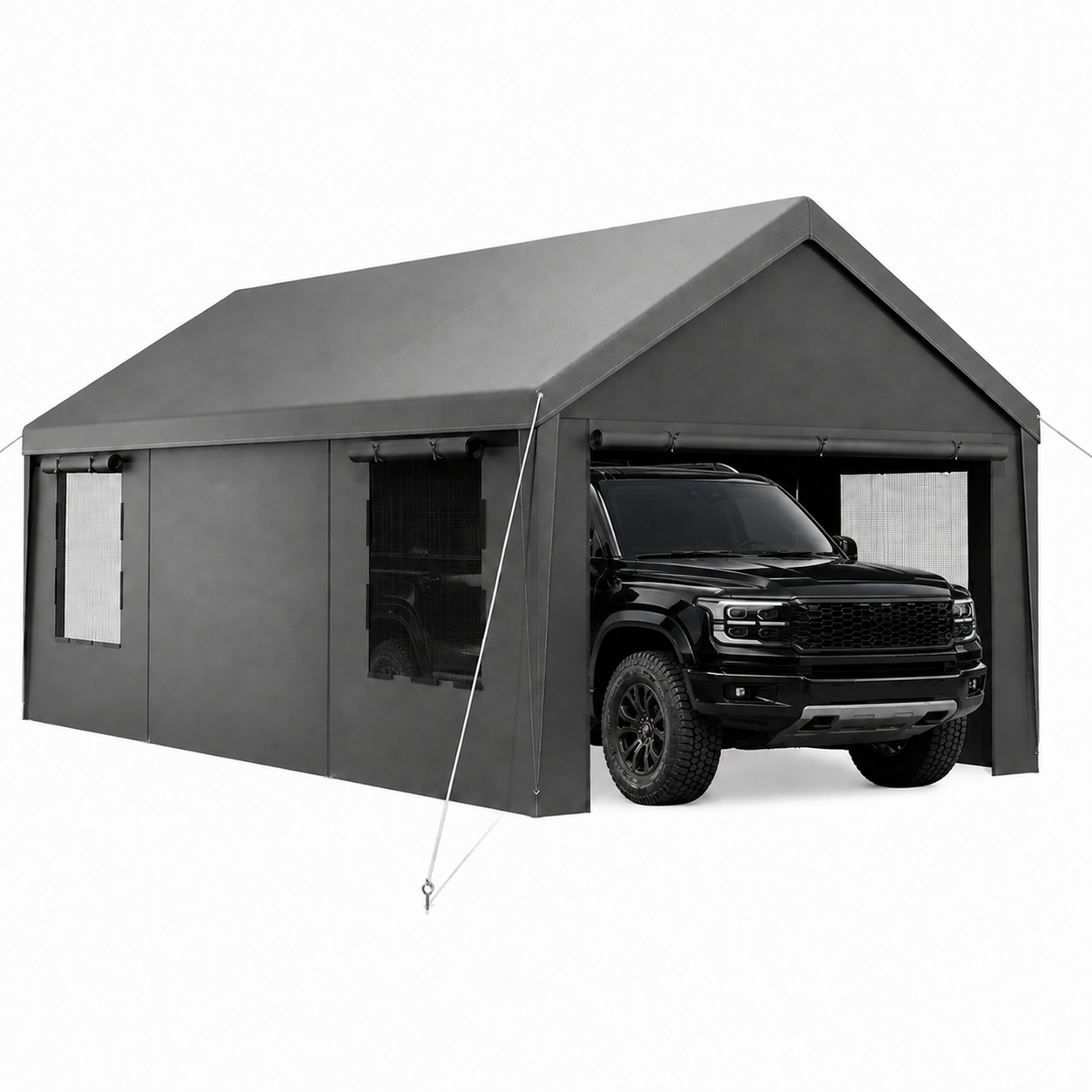 12 x 20 FT Heavy Duty Galvanized Steel Carport Canopy Outdoor Patio Portable Garage
