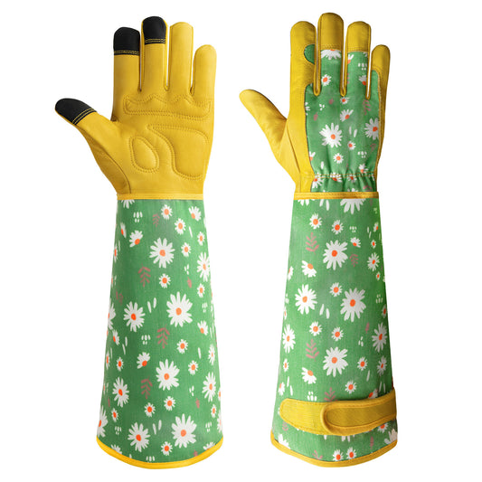 Velway Long Gardening Gloves for Women - Thorn Proof & Rose Pruning Forearm Protection Garden Gloves