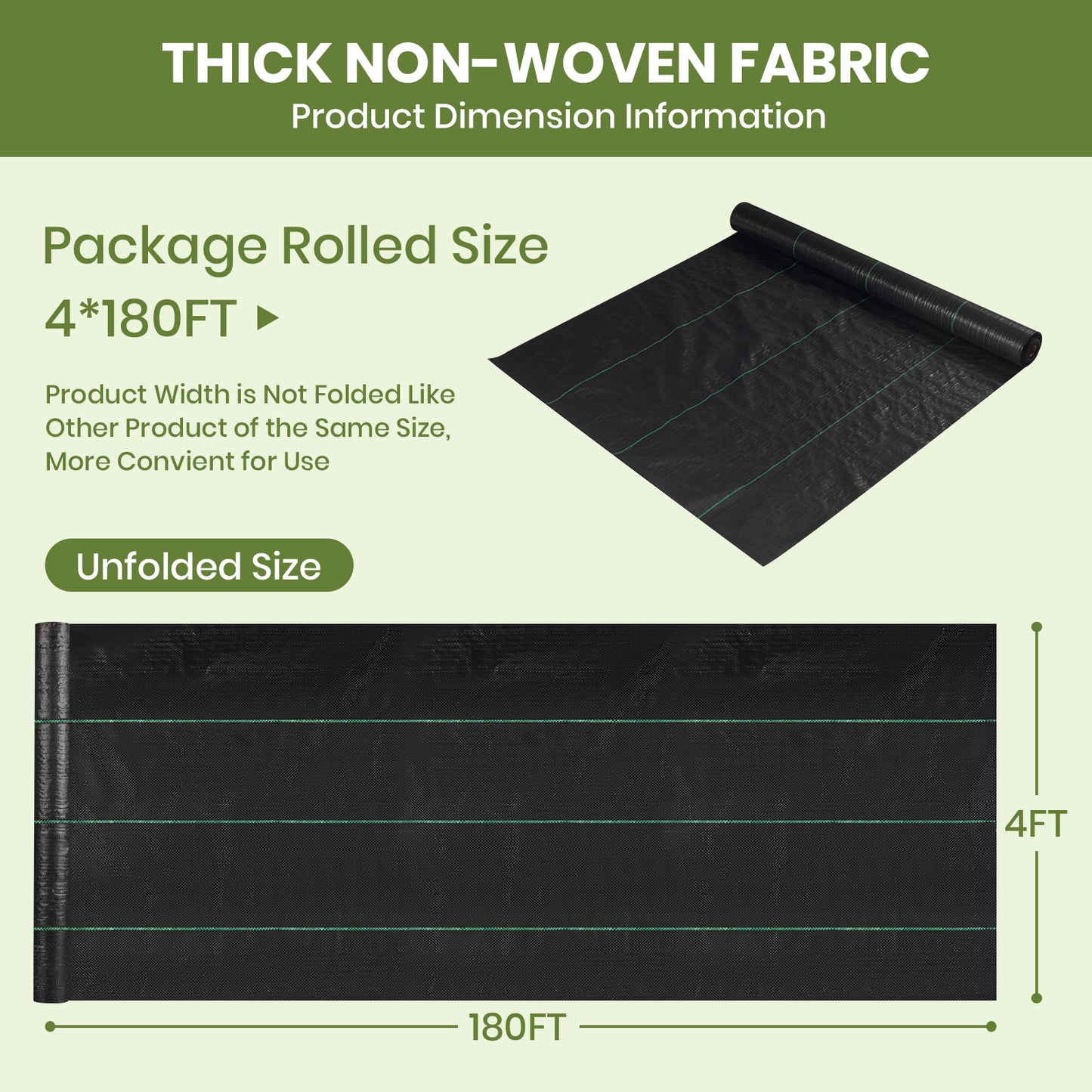 Velway Heavy Duty Weed Barrier Landscape Fabric