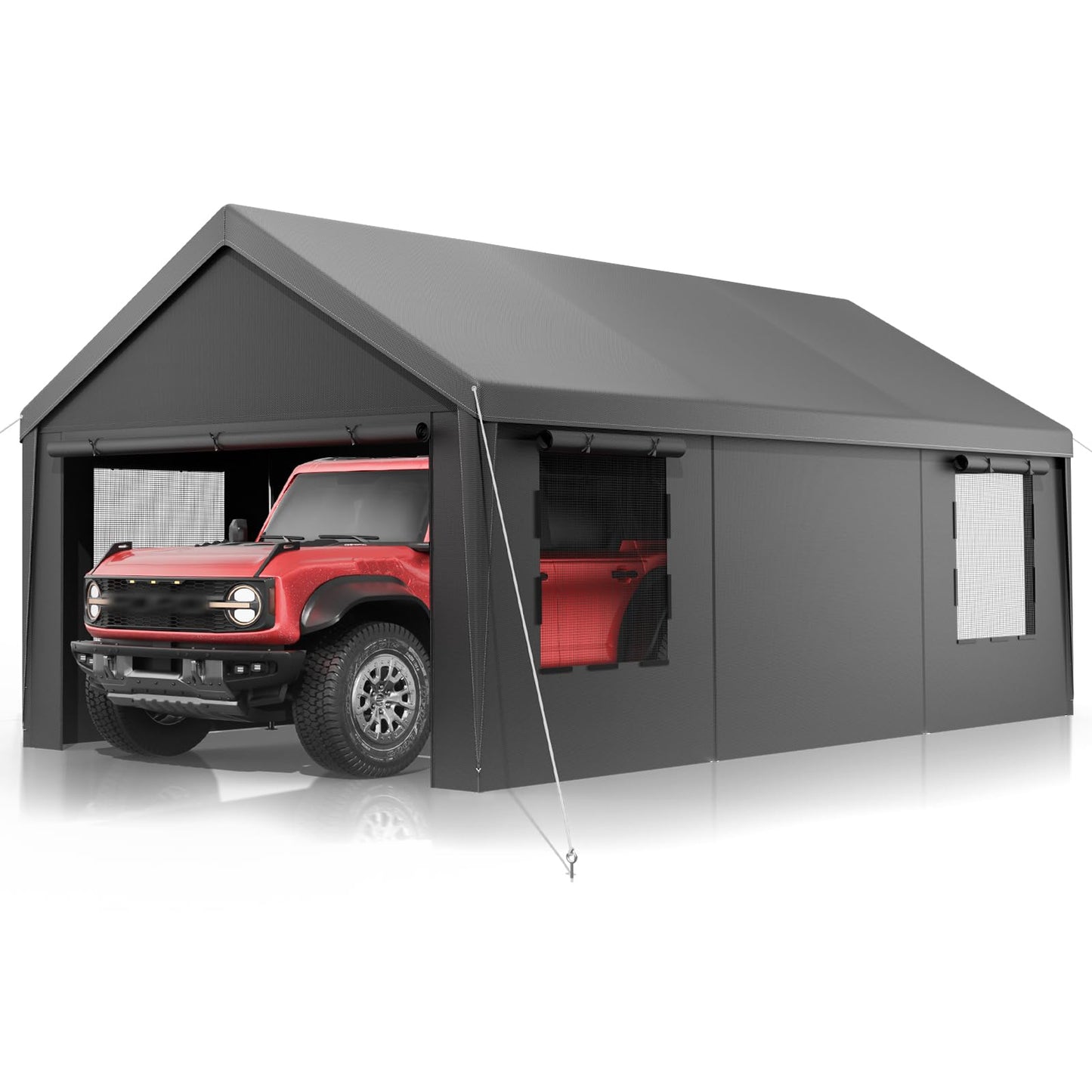 Velway Carport Canopy & Portable Garage, 12 x 20 FT