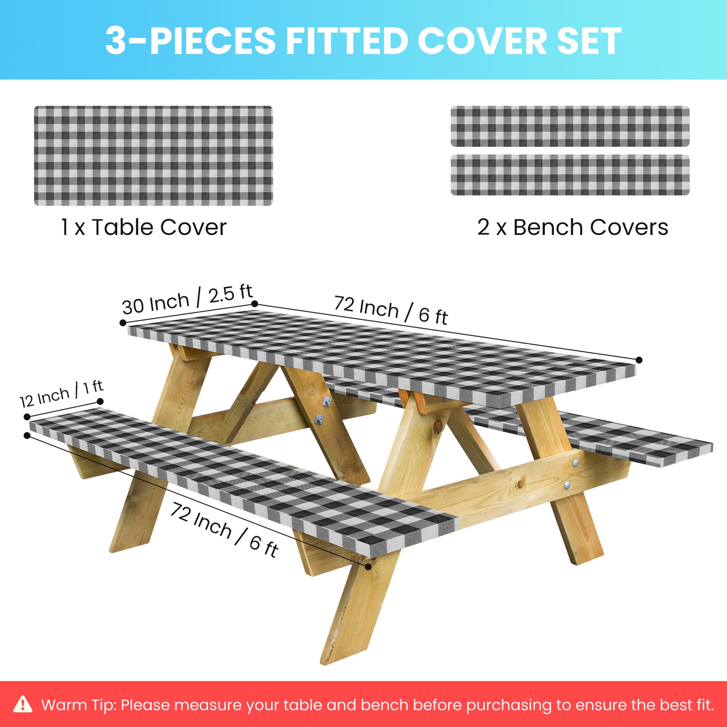 Velway Picnic Table Cover & Bench Covers