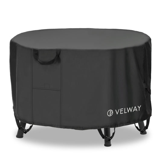 Velway Fire Pit Cover Round Waterproof Outdoor Fits up to 32 inch Round Fire Pit FT0413